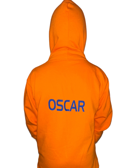 Gepersonaliseerde oranje Buitenhout hoodie
